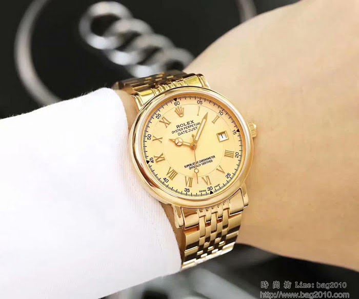 ROLEX勞力士 最新經典羅馬字面 男裝鋼帶 進口全自動機械 男士腕表 30米防水  wssb4760